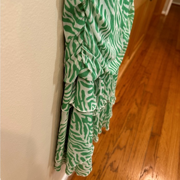 DVF x Target Green Mini Dress Strappy Mesh Sea Twig Size Large NWT - Picture 8 of 9